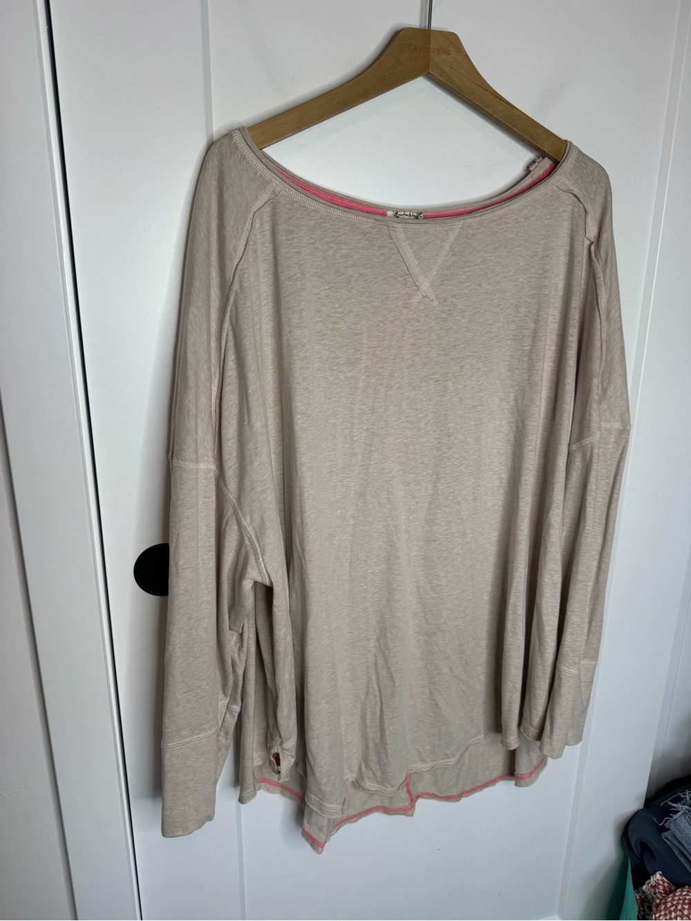 Intimately Free People Lightweight Long Sleeve Oversized Tee T-shirt Size Large